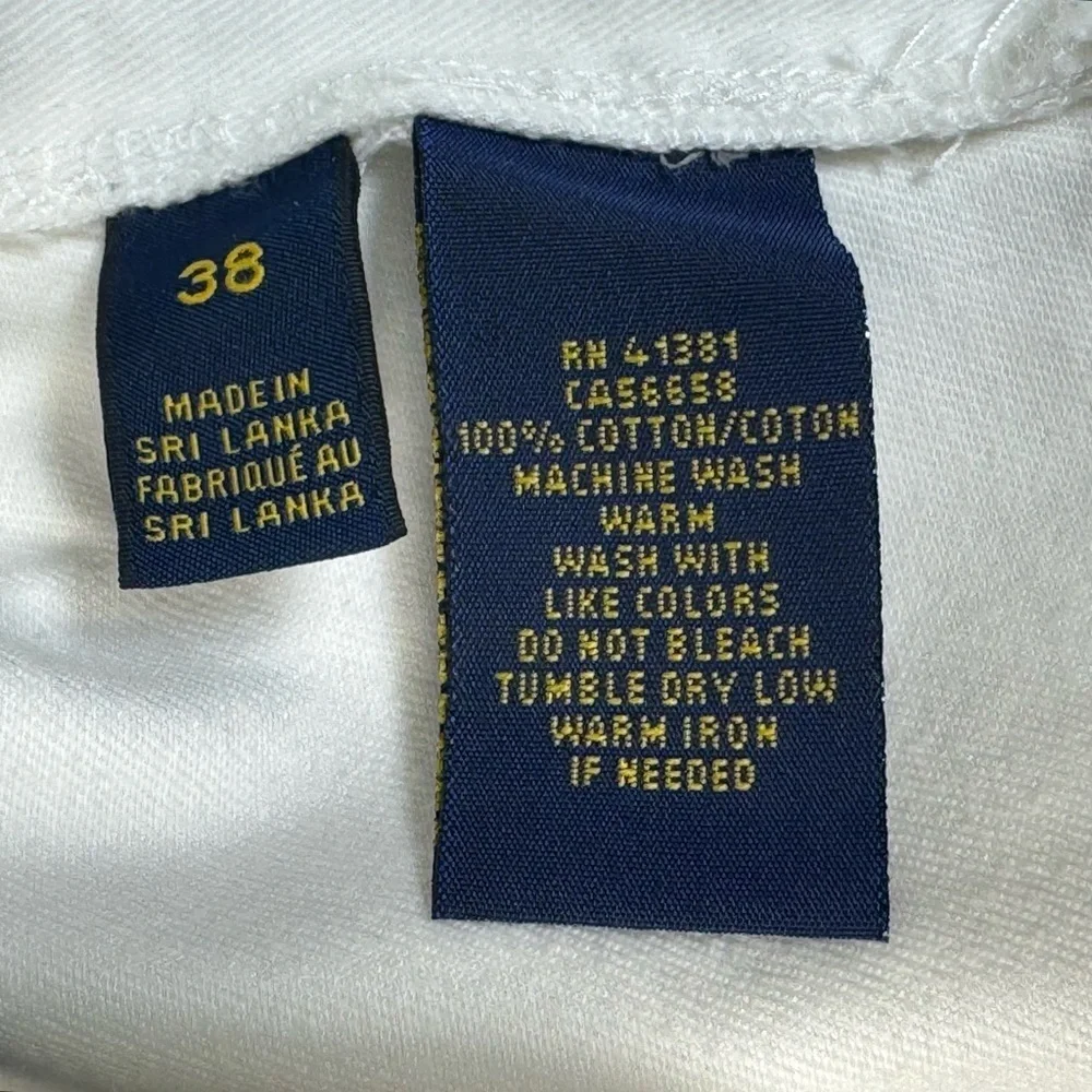 RALPH LAUREN POLO 100% COTTON CLASSIC FIT WHITE SHORTS 9” INSEAM MEN’S 38